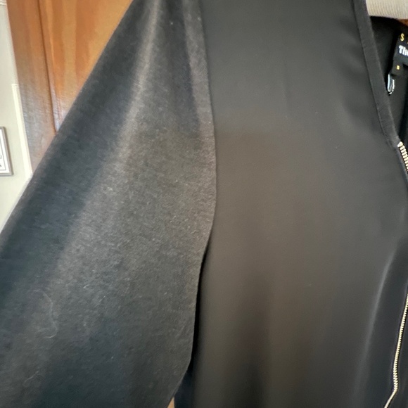 The Kooples Sport Mix Woven Jersey Zip Front Long Sleeve Top, S, NWT - Picture 6 of 10